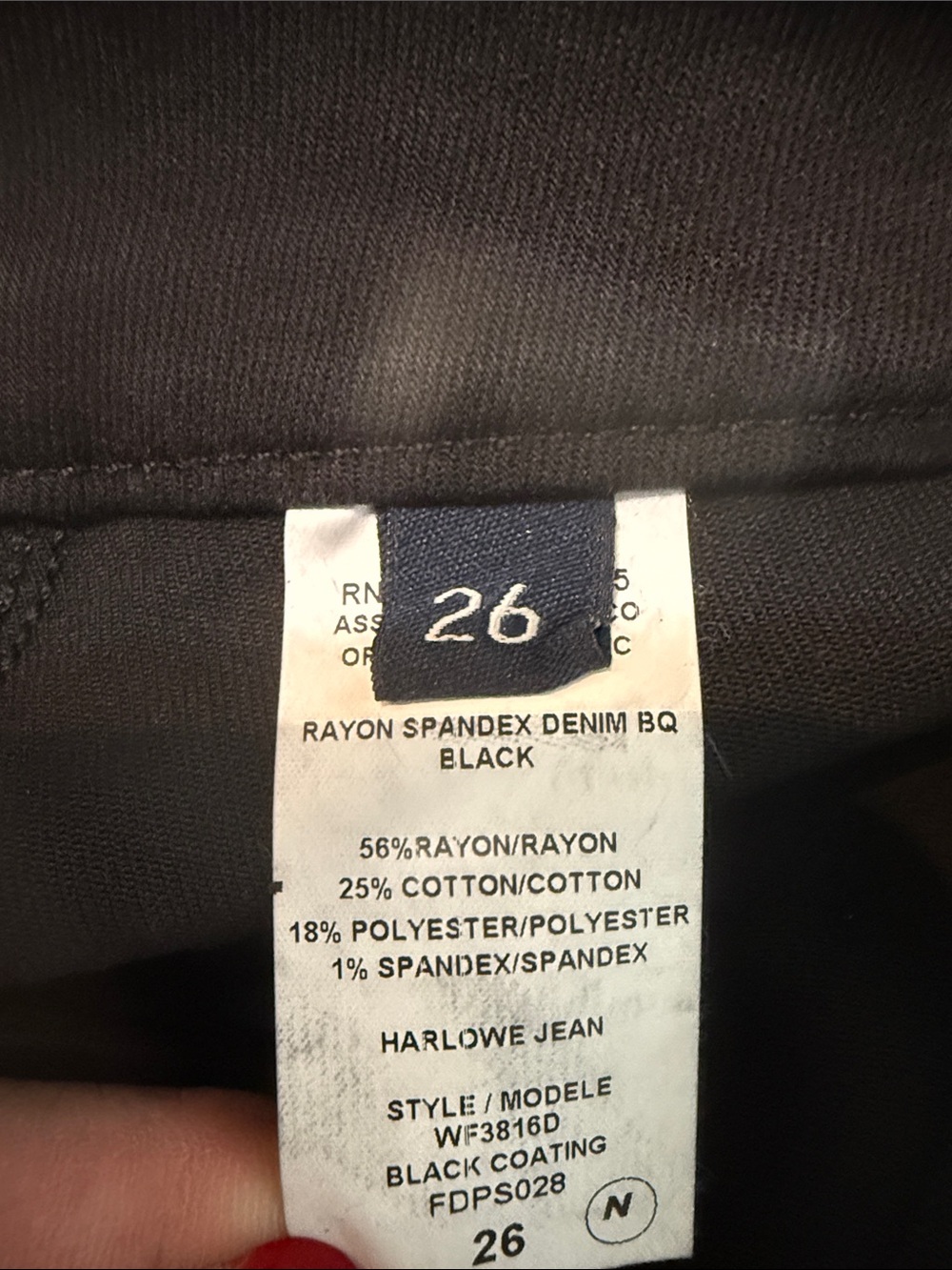 FIDELITY Harlow Black Coated Faux Leather Pants NWT SIZE 26 - Picture 8 of 10